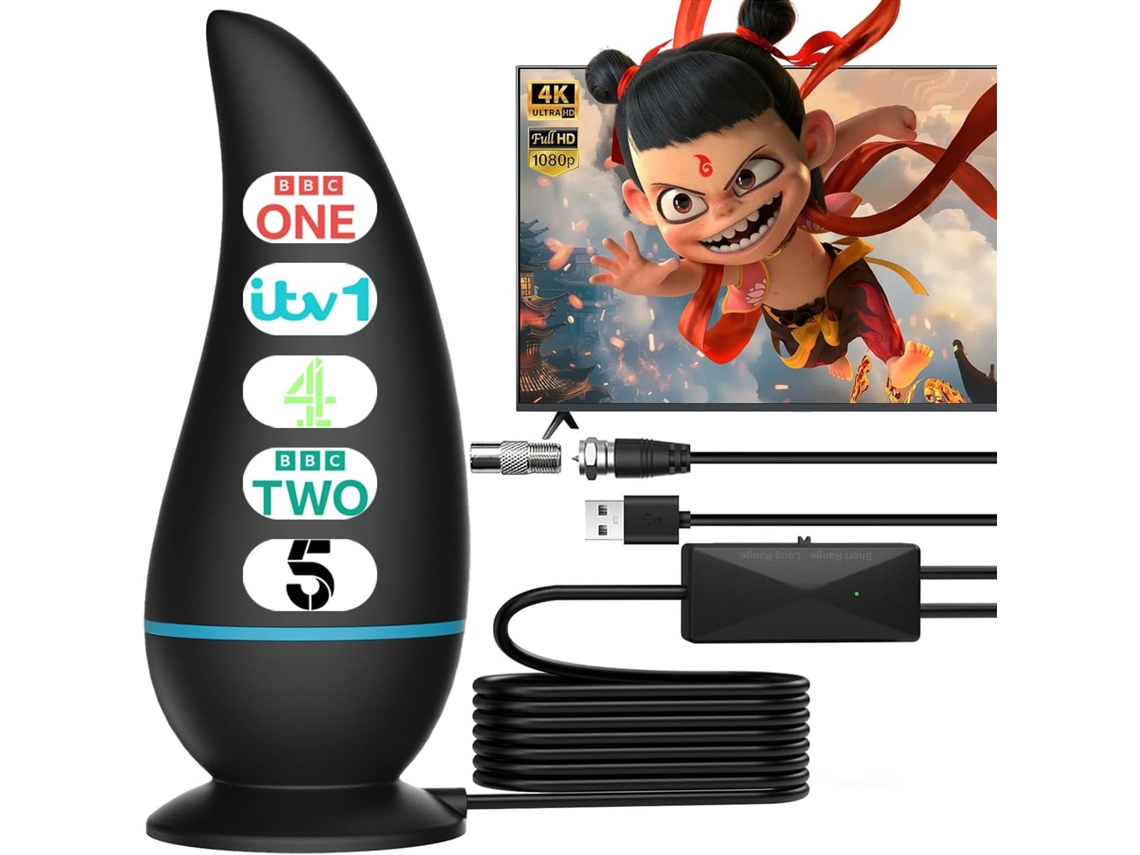 Antena Interna De Tv 2025 Para Smart Canais Locais, Antenas Internas De Tv Longo Alcance, Antena Freeview Para Fácil Instalação E Todas As Smart Tvs