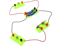 Kit de Construção Circuitos Elétricos para Meninos e Meninas com Componentes Experimentos Física CHABERLU