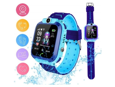 Relógio Inteligente Gps Para Crianças, Azul À Prova Dágua, Relógio Inteligente Infantil, Câmera Sensível Ao Toque, Chamada Sos, Rastreador Anti-perda