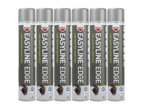 Caja 6 Uds Spray Epoxi Marcaje De Lineas Easyline 750 Ml Gris Ral 7038 ROCOL