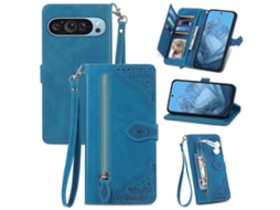 Capa De Couro Para Celular Com Zíper E Flor Em Relevo
