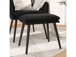 Footstool, Footstools Vidaxl Preto Veludo (n/a)
