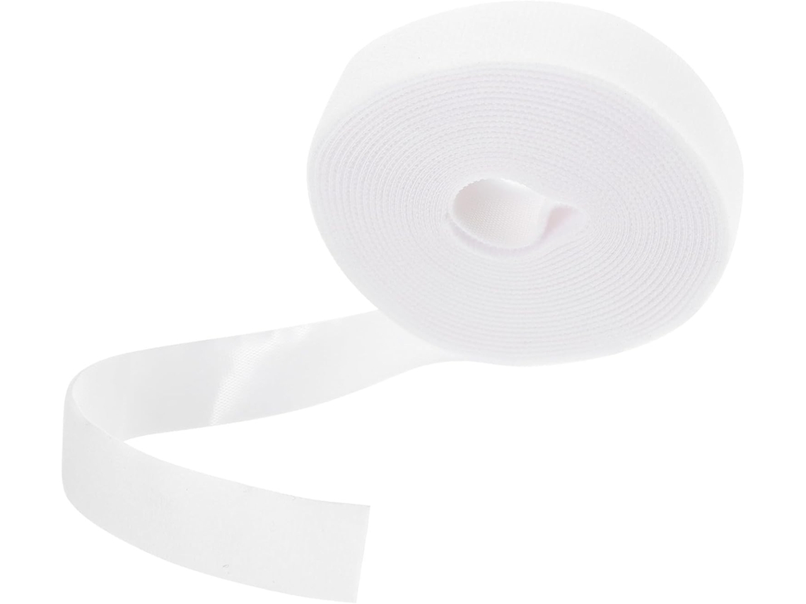 Fita Adesiva De Velcro, Nylon Branco, Tira Adesiva Reutilizável Para
