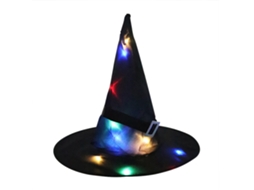 Chapéu De Bruxa Com Led E Cinto Ajustável