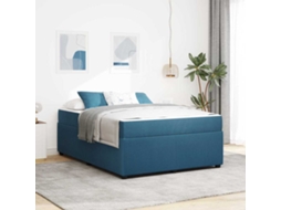 Vidaxl Estrutura Da Cama Azul 140 X 200 Cm Tecido