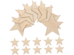 Estrelas De Madeira Para Artesanato, 10, 3 Cm, 30 Peças, Sem Acabamento, Naturais, Multifuncionais, Decoração