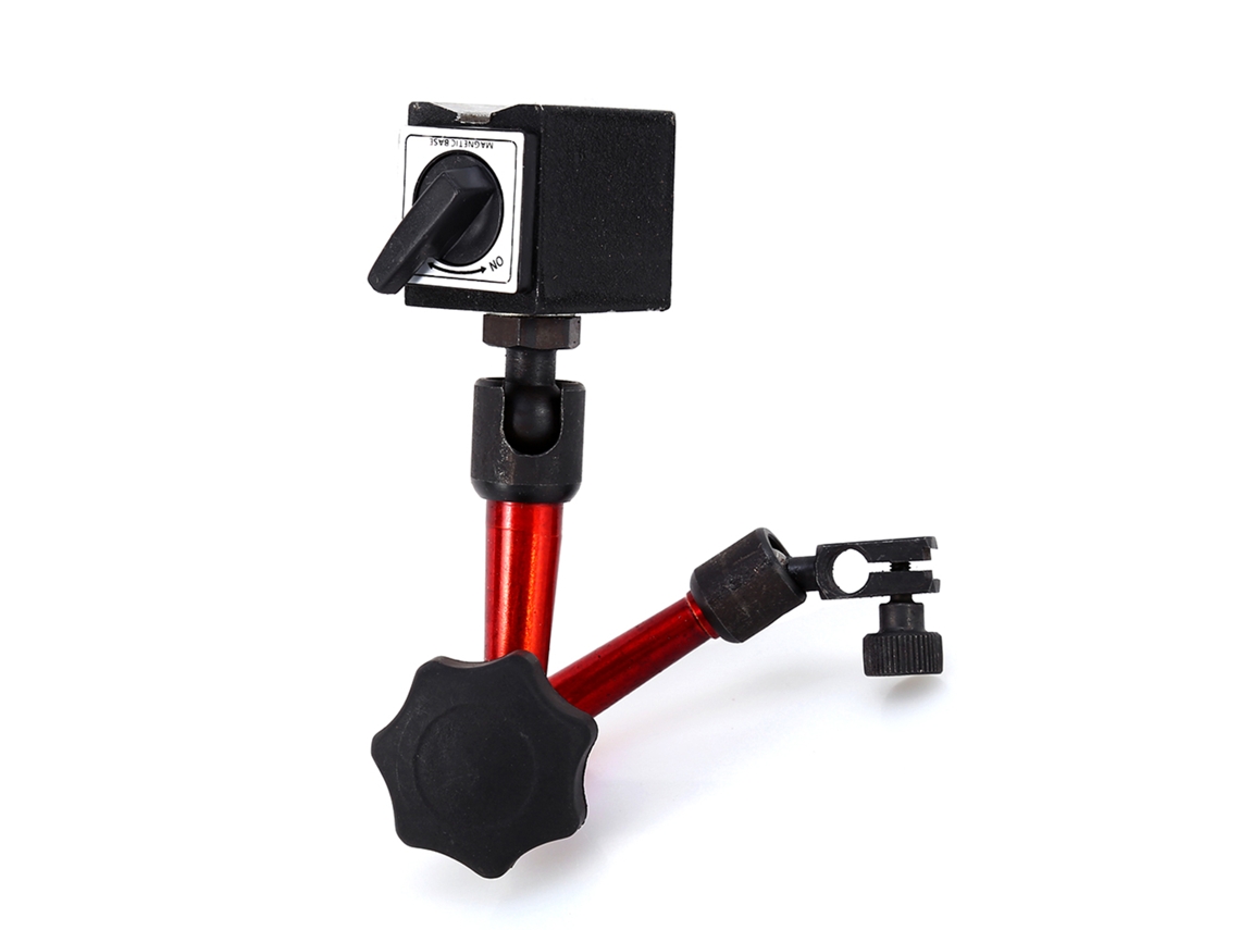 Mini base magnética para indicador de nível digital com pé de apoio