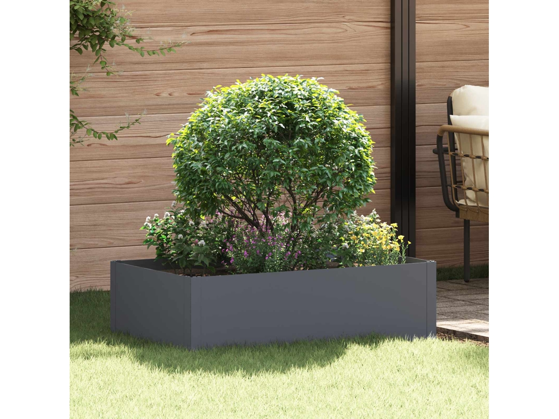 Vidaxl Acabamento Para Gramado 100 X 60 X 35 Cm Aço Antracite