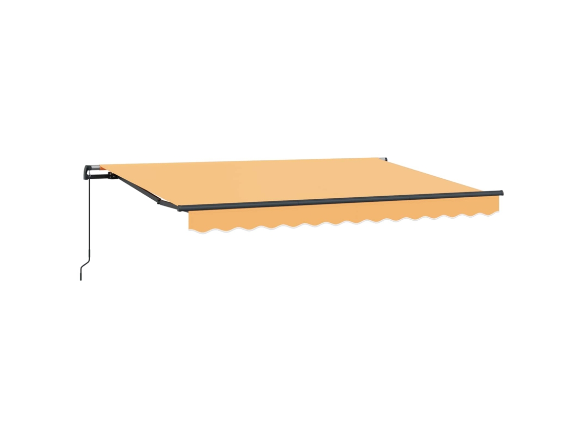 Vidaxl Toldo Retrátil Areia 600 × 350 Cm Poliéster E Aço