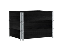 Pallet Collar, Pallet Collars Vidaxl Preto Madeira De Pinho (80 X 60 Cm)