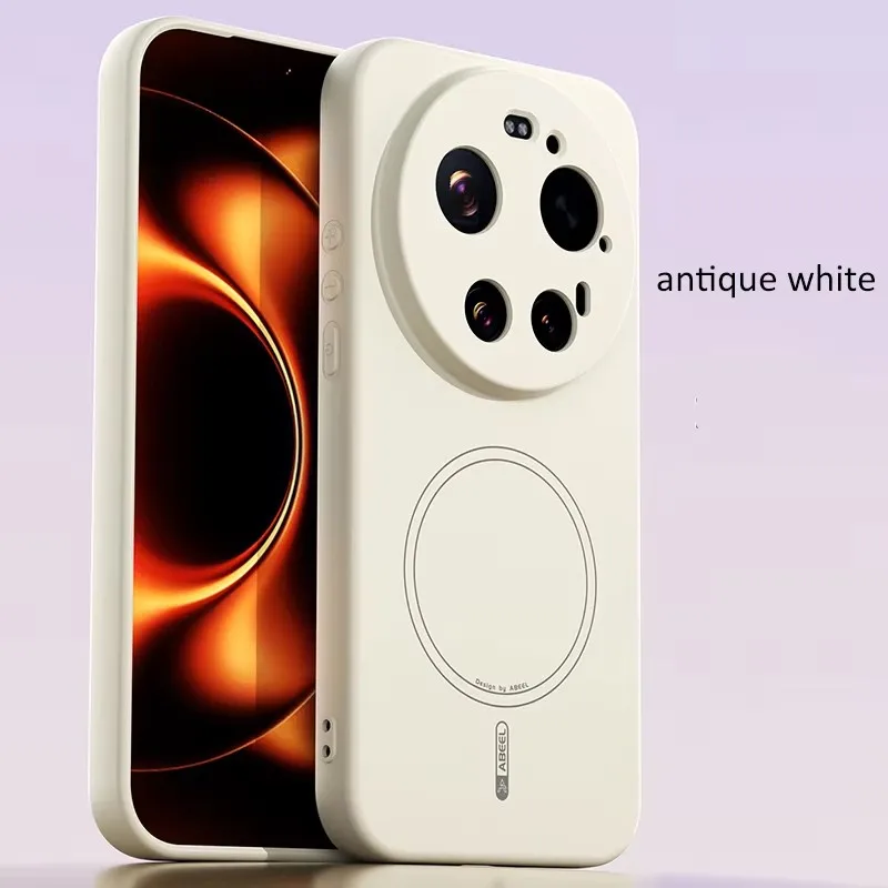 Capa Protetora De Tpu Magnética De Silicone (branca) Para Xiaomi 15