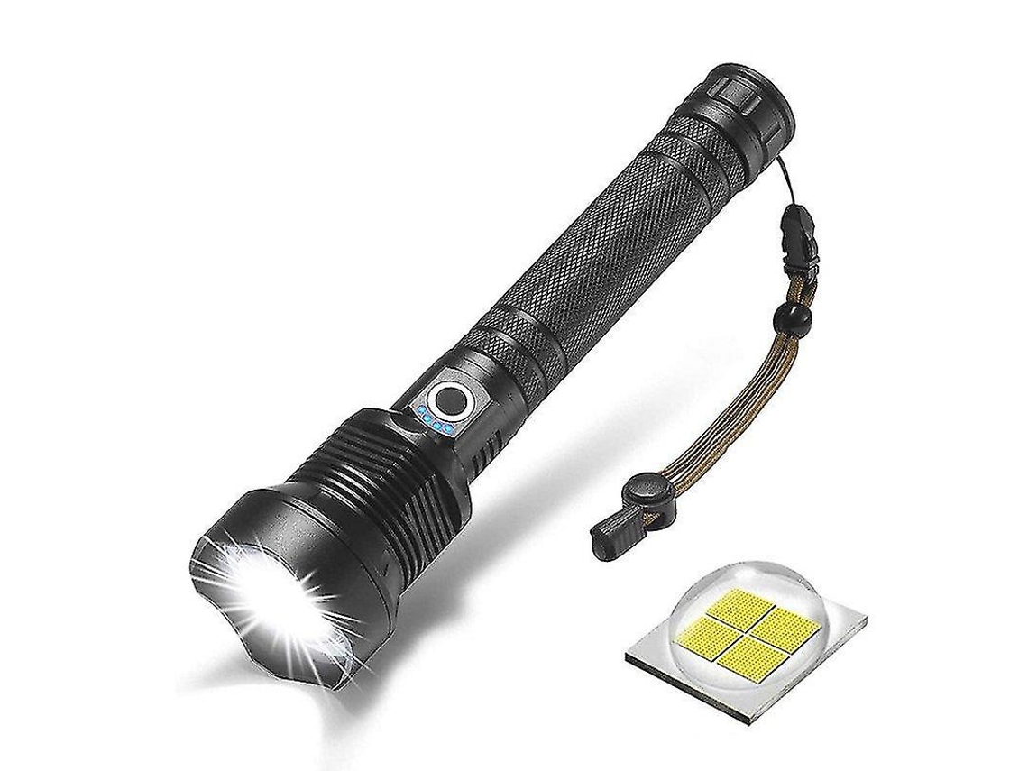 Lanterna De Focagem De Alta Potência P70 Lanterna Recarregável Usb Recarregável Com Led De Liga De Alumínio De Alta Potência, Yizhood (preto)