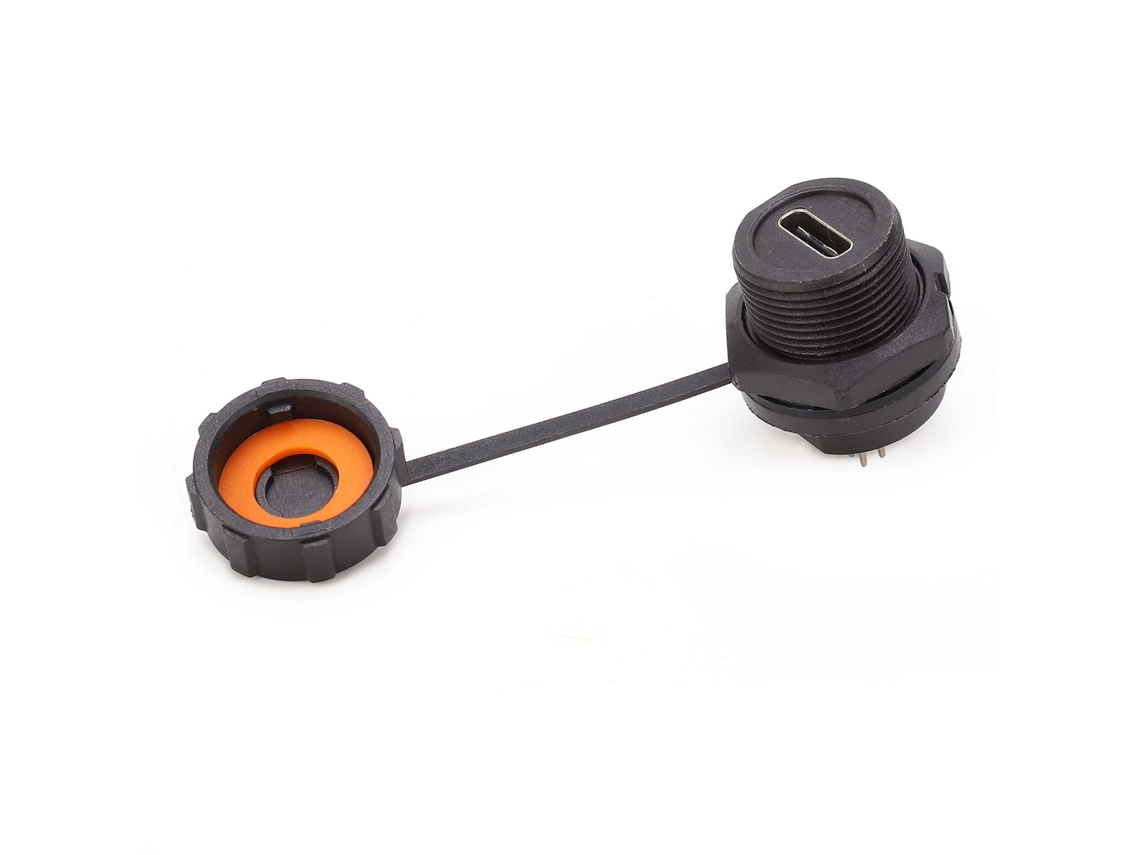 Conector industrial tipo F à prova d'água E10tpc TF1 para painéis PCB com fiação de parafuso (conector USB tipo C)
