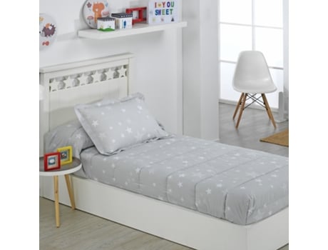 Edredón Ajustable Cama Infantil Stars Gris Cama 105
