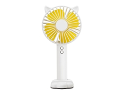 Ventilador Portátil Luz Noturna Suporte Telefone Branco