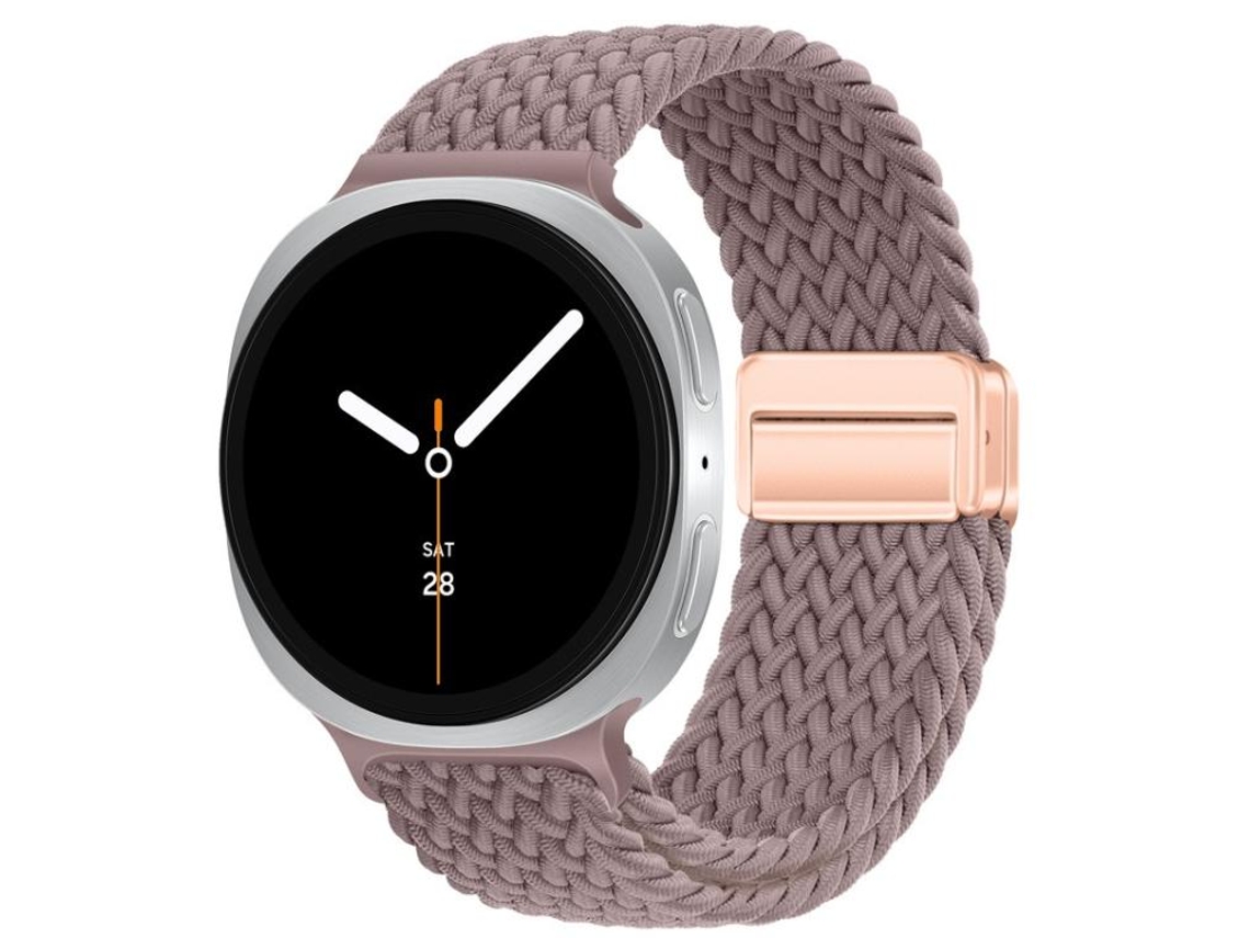 Bracelete para Samsung Galaxy Watch 8/8 Classic Nylon Trançado com Fivela Magnética Clássica Violeta Esfumaçado XIAOMOYU