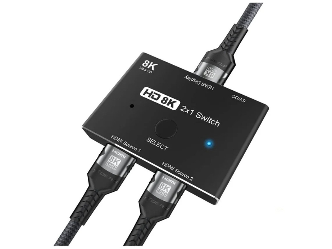 Alta Velocidade 8K Uhd 2 em 1 Saída Hdmi Switch 48 Gbps Hdmi Splitter Suporte 8K 60Hz 4K 120Hz para Hd Tv Consoles de Jogos Monitores YIZHOOD