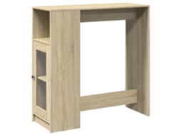 Mesa de Bar com Prateleiras Derivados de Madeira Carvalho Sonoma MAISON EXCLUSIVE (51x50x103,5 cm)