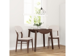 Vidaxl Cadeiras De Jantar Com Almofadões 2 Pcs Madeira Maciça Castanho