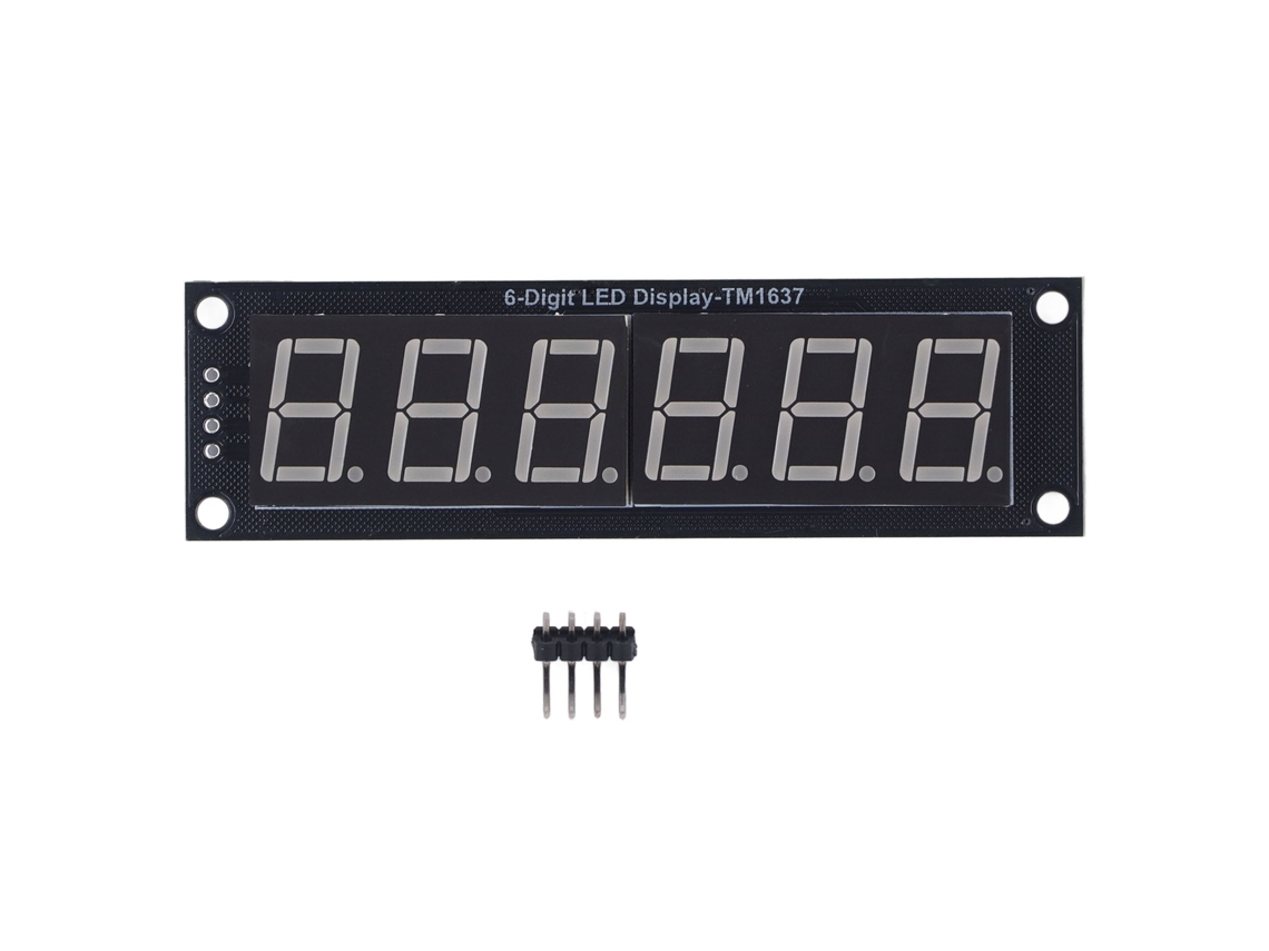 Módulo de Display de 6 Dígitos de 7 Segmentos com 0,56 polegadas, controlador Tm1637, tubo led digital 5v 2pin Io | S/MARCA