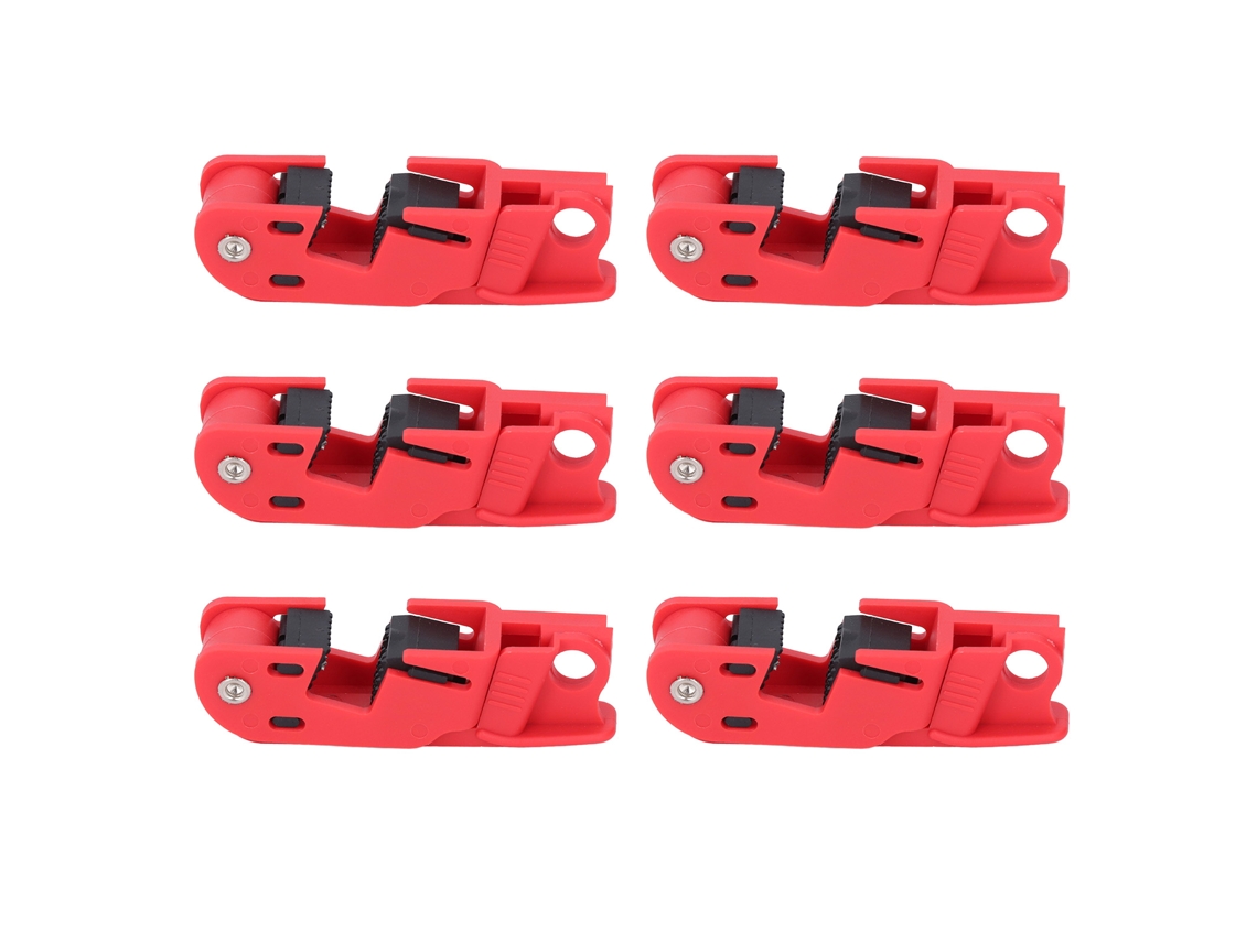 6pcs Dispositivo De Bloqueio De Disjuntor Com Garras Serradas Ferramenta Loto Para Manutenção Elétrica 12mm