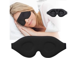 Máscara de Dormir 3d Confortável, 100% Preta AQUAFORGE