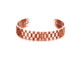 Pulseira De Cobre, Bracelete De Terapia Magnética Com Abertura Ajustável (ouro Rosa) Spqment