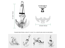 Gancho De Aranha De Aço Inoxidável Com Ímã Forte Plegável Ferramenta De Resgate Camping Escalada