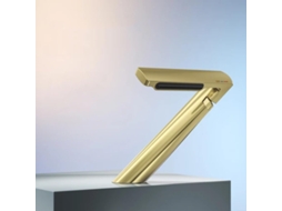 Torneira Para Lavatório Com Efeito Cascata Em Metal Cinza Antracite (dourado Escovado)