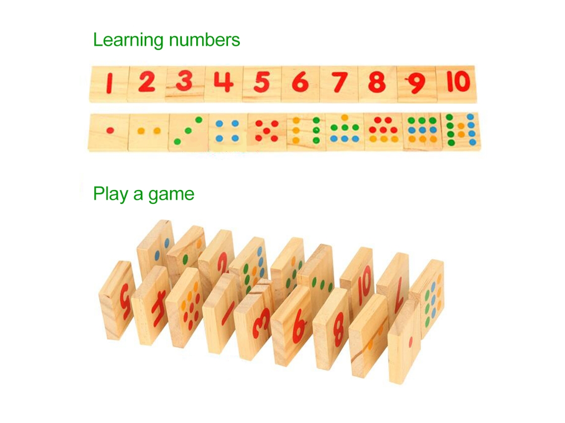 Jogo de Matemática de Madeira Puzzle Números | S/MARCA