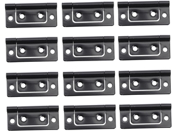 Conjunto De 12 Ferro Reforçado Pretas Clássicas Para Armários.