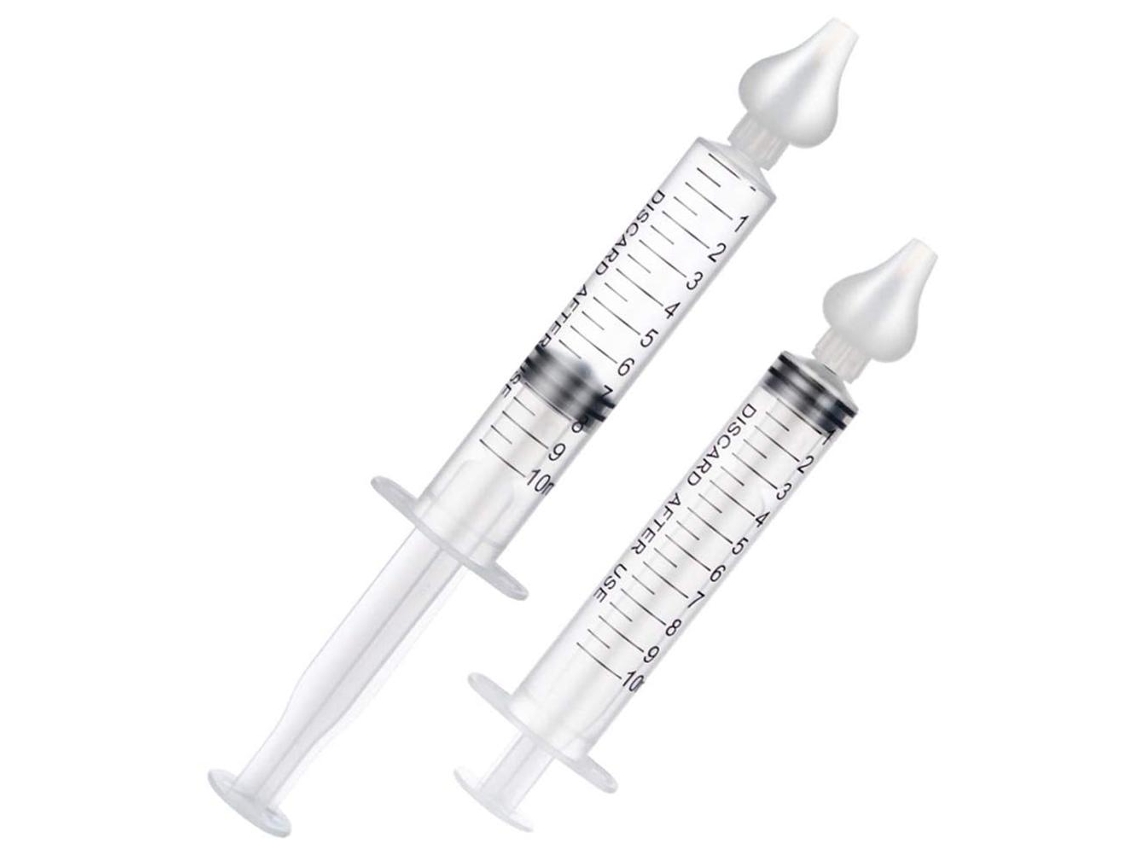 Mali 2pcs Irrigador Nasal Portátil de Seringa Silicone para Bebê Aspirador Nasal Limpador Nariz