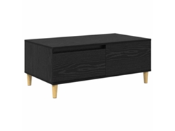 Mesa de Centro com Gaveta Carvalho Preto 90x50x35 cm MAISON EXCLUSIVE