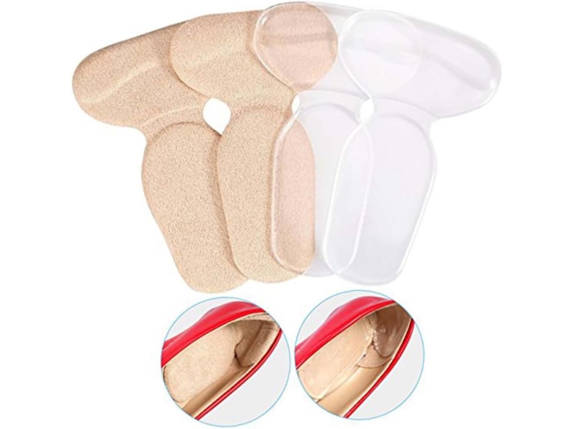 2 Pares De Palmilhas Gel Para Calcanhar, Palmilhas Acolchoadas, Almofadas Para Evitar Bolhas, Aderência Para O Calcanhar