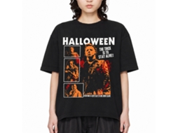 Rockinstone Halloween Movie Blood Splatter Black Adult T-shirt Size:l