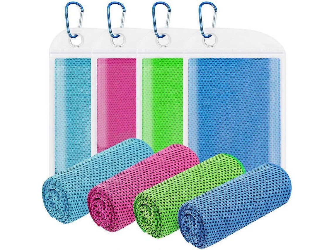 Pacote com 4 Toalhas Refrescantes 102 X 30 Cm, para Pescoço e Rosto AQUAFORGE