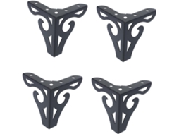Sewroro Conjunto De 4 Pés Metal Para Sofá, Mesa E Armário, Suporte Para Móveis, 10cm, Preto, Prático E Resistente