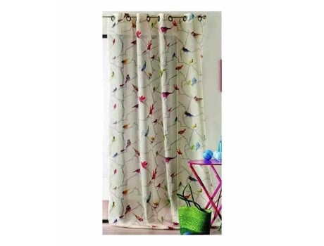 Cortina Transparente 150 X H260 Cm Beija-Flor Areia EMINZA