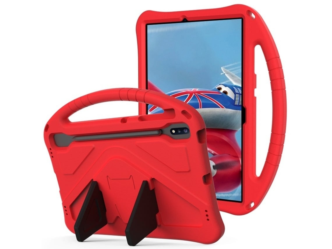 Capa Para Tablet Lurelia, Compatível Com Samsung Galaxy Tab S9/s9 Fe 11 Anti Queda Portátil De Cobertura Total, Vermelho, Proteção Antiquedas