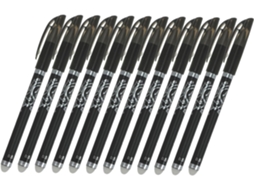 Conjunto De 12 Canetas Apagáveis Azuis Para Anotações, Tarefas Casa,