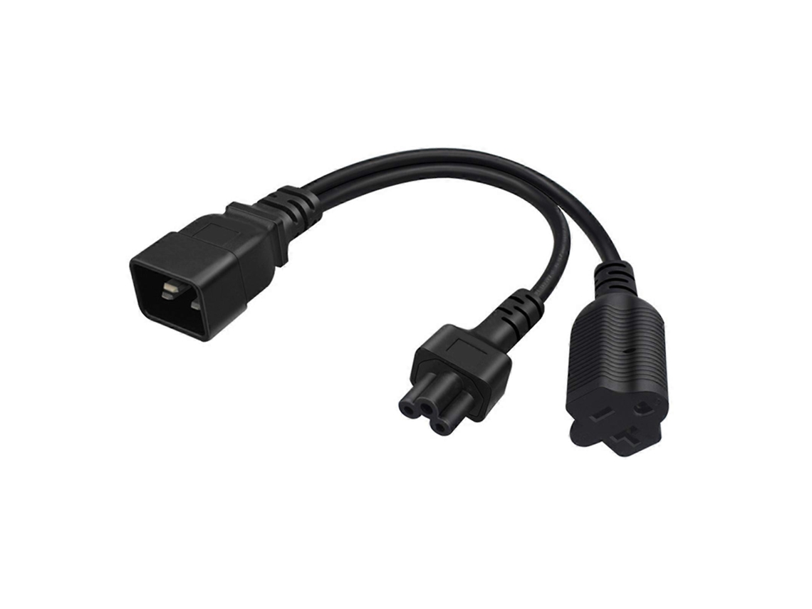 Cabo Divisor Iec C20 Macho Para C5 E Nema 5-20r Fêmea, 32 Cm