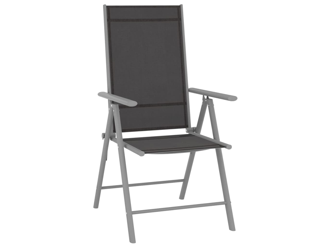 Maison Exclusive - 10 Pcs Conjunto De Jantar Para Jardim Preto E Prateado