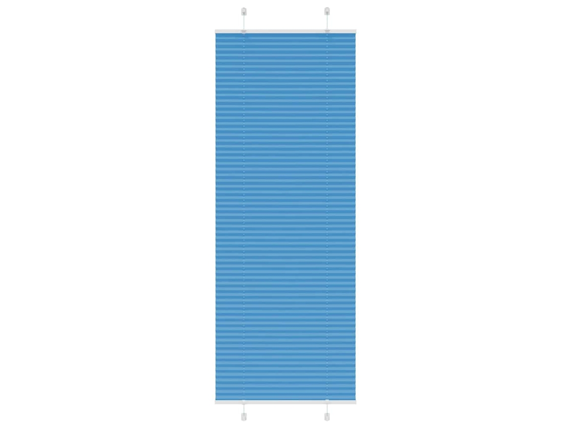 Vidaxl Azul Plissada Cega 70x200 Cm Largura Tecido 69,4 Cm Poliéster