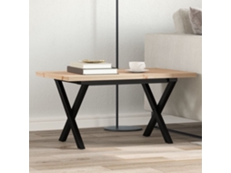 Vidaxl Mesa De Centro Estrutura Em X 80x50x40,5 Cm Pinho/aço