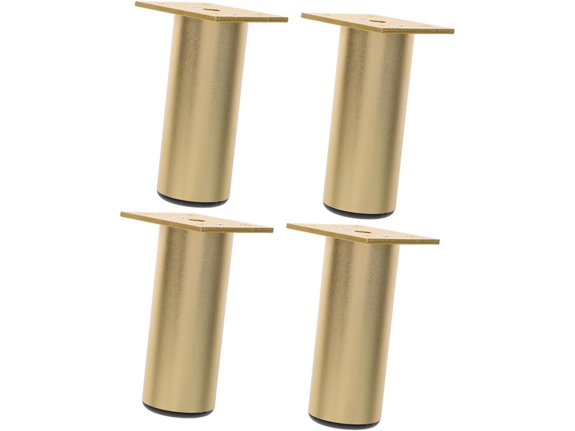 Conjunto De 4 Pés Reposição Ajustáveis Em Liga Alumínio Para Móveis, Mesas, Cadeiras, Sofás E Camas, Ideais Para