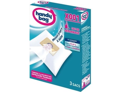 Conjunto De 3 Sacos De Aspirador Não Tecido Handy Bag X001 Para Aspiradores De Vasilhame