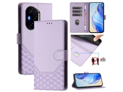Capa De Couro Para Celular Com Relevo Rfid Em Formato De Favo De Mel