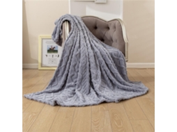 Manta de Lã Jacquard Fansu Cor Sólida Fofa Quente Macia e Grossa para Cama Sofá Todas as Estações 180x200cm, M