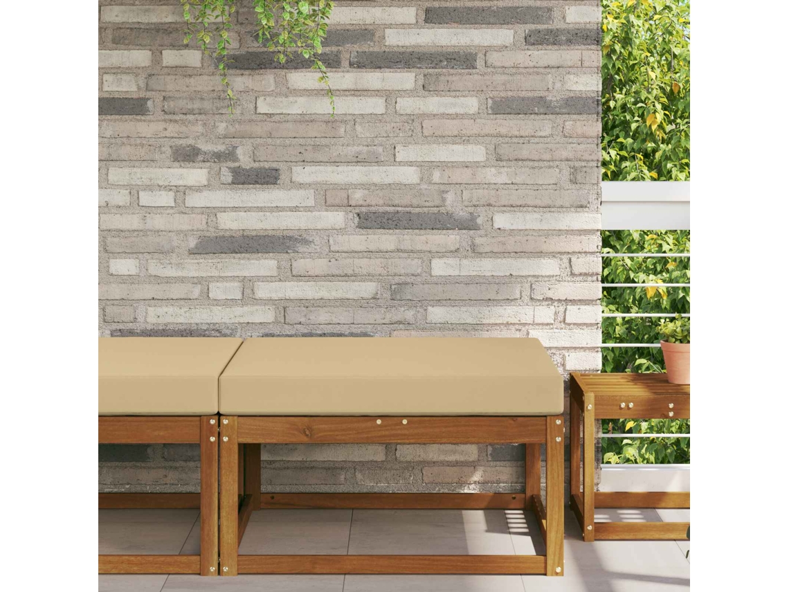 Vidaxl Almofada Para Sofá Externo Poliéster Bege 80 X 80 Cm
