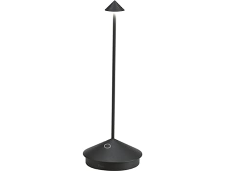 Candeeiro de Mesa Led Pina Pro Matt Black Recarregável e Regulável ZAFFERANO
